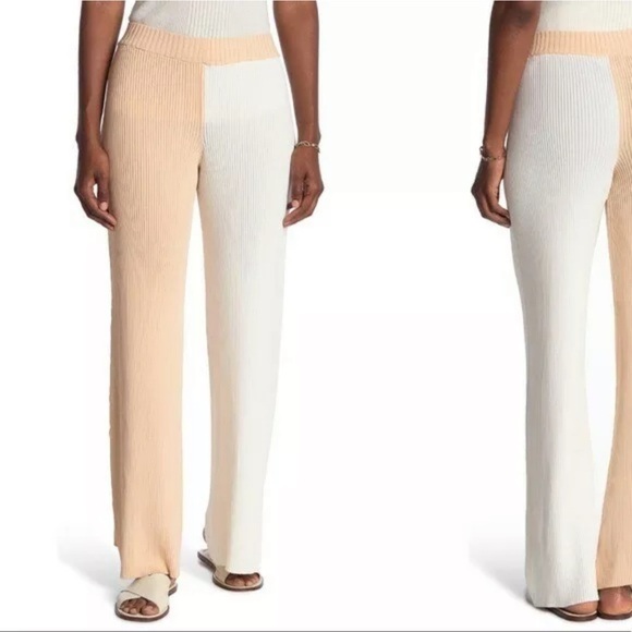 *NWT Ronny Kobo Two Tone Knit Pants - Picture 1 of 7